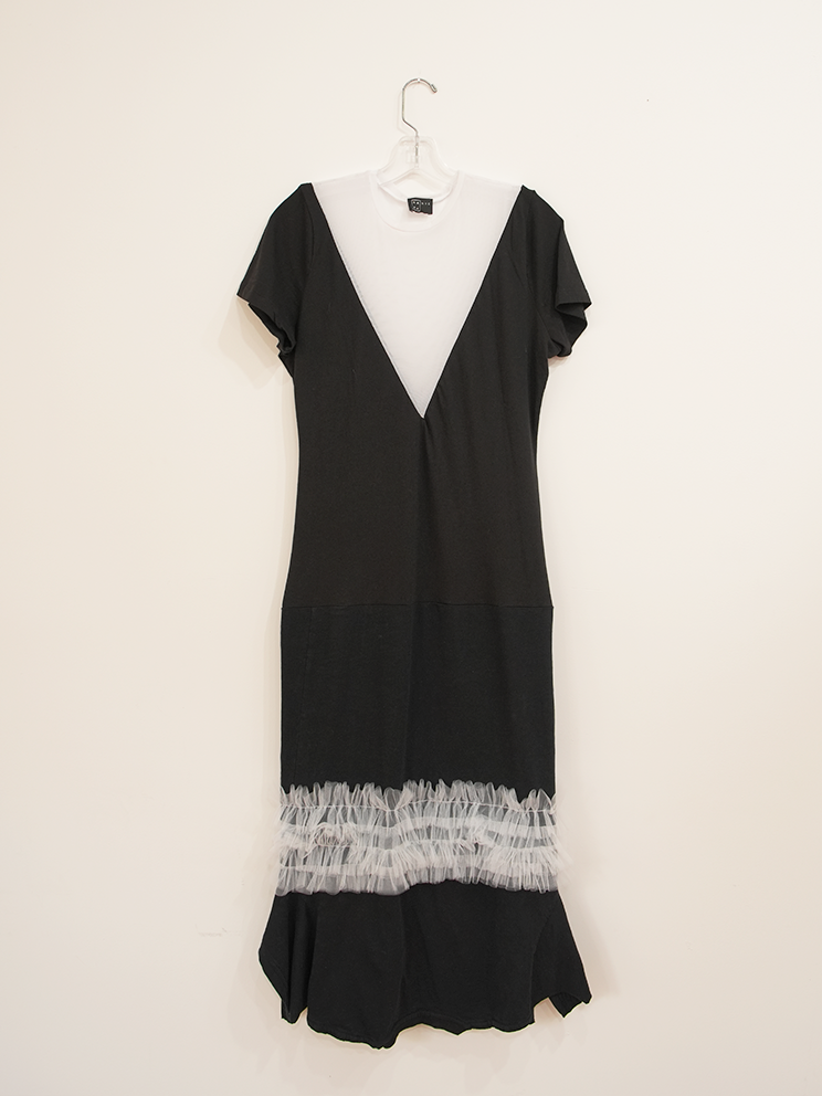 upcycled t-shirt maxi dress