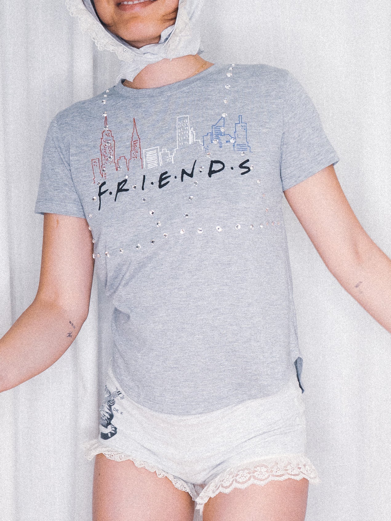 Heather Grey "Cat Band" 1of1 Shorts
