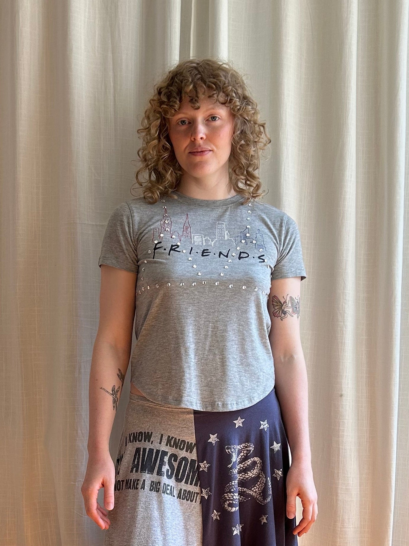 Rhinestoned Friends Tee X-Small