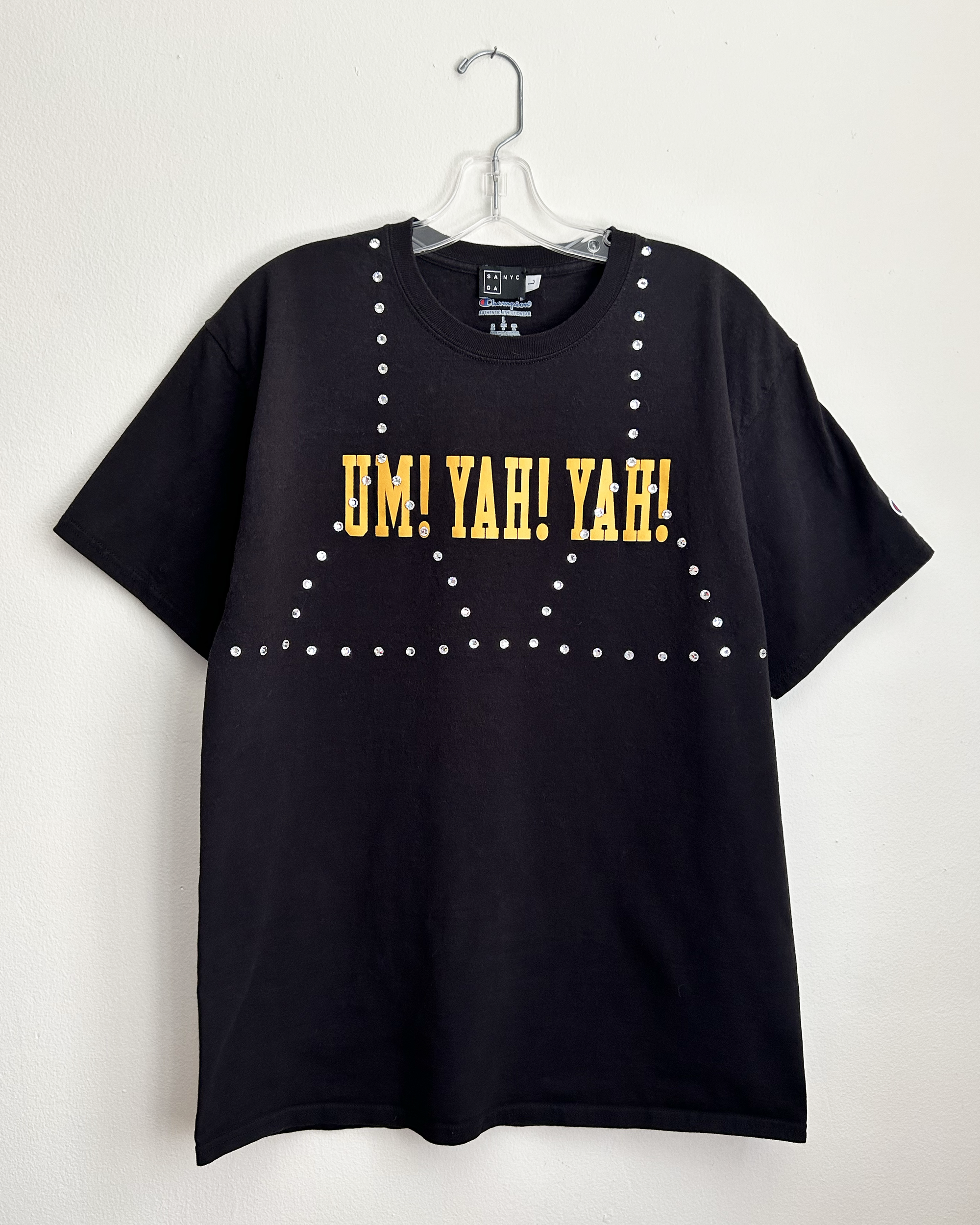 Rhinestoned Um! Tee Large