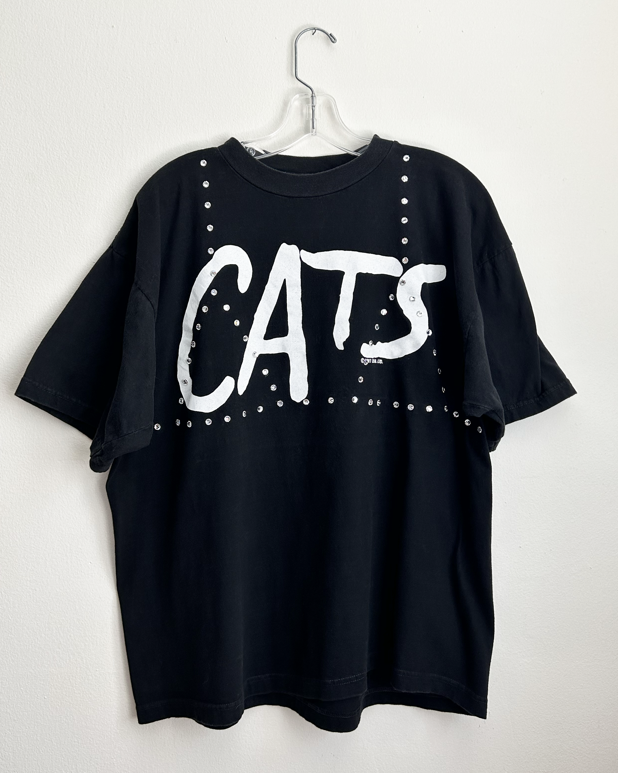 Rhinestoned Cats Tee X-Large