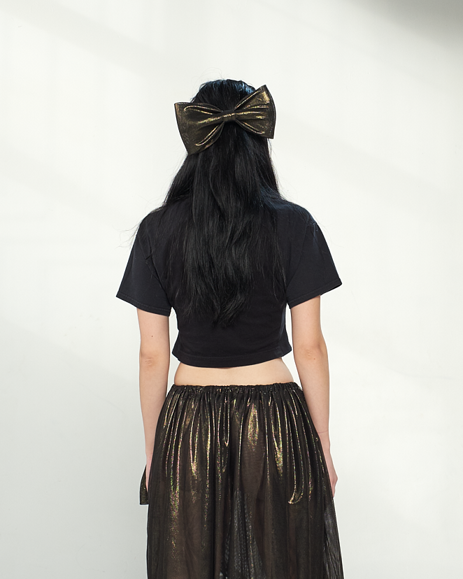 bow, bow hairclip, light pink bow, black bow, metallic bow, oversized bow hairclip, bow accessories, metallic bow, dark gold bow