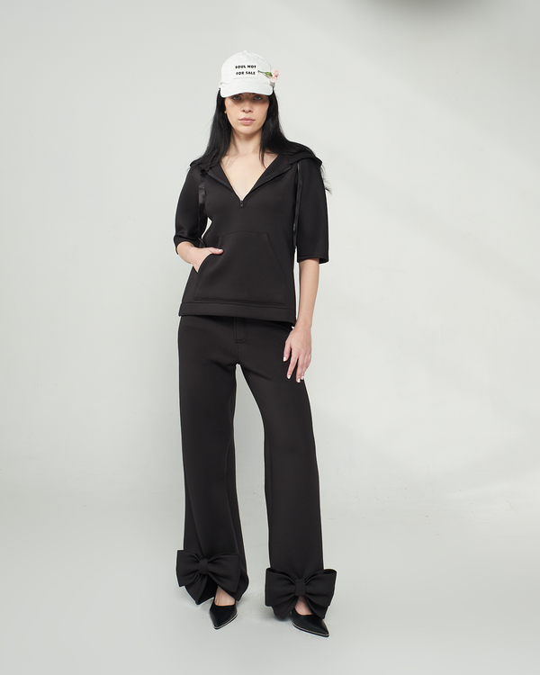 Black Half-zip Pullover - SAGA NYC